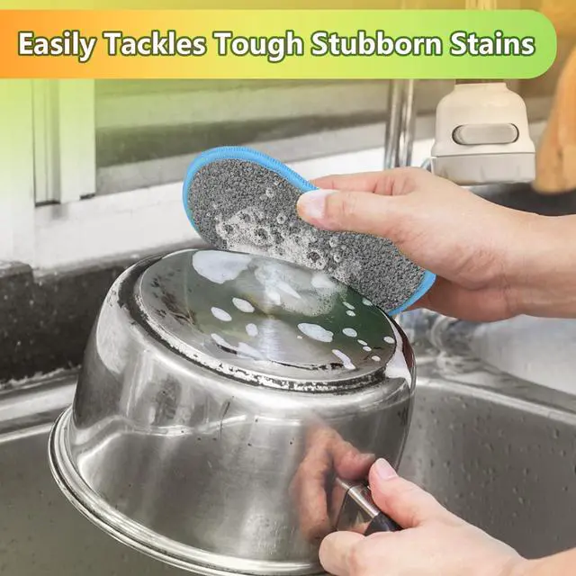 Alt view image 3 of 7 - 12 Pack Dish Sponges Kitchen, Non-Scratch Microfiber Sponges