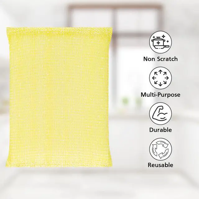 Alt view image 3 of 7 - 8 Multipurpose Scouring Pads, Non-Scratch Sponge (8 Pack)