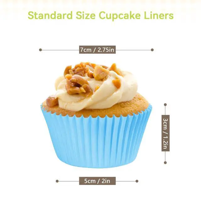 Alt view image 2 of 5 - Rainbow Standard Cupcake Liners 400 Count Solid Colorful Paper Baking Cups Food Grade Disposable Cupcake Wrappers Bright Color Muffin Cups for Wedding Birthday Tea Party Baking Supplies