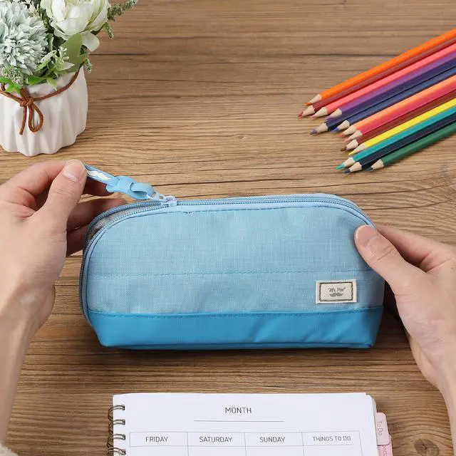 Alt view image 6 of 7 - Wide-Opening Pencil Case, Triangle Design