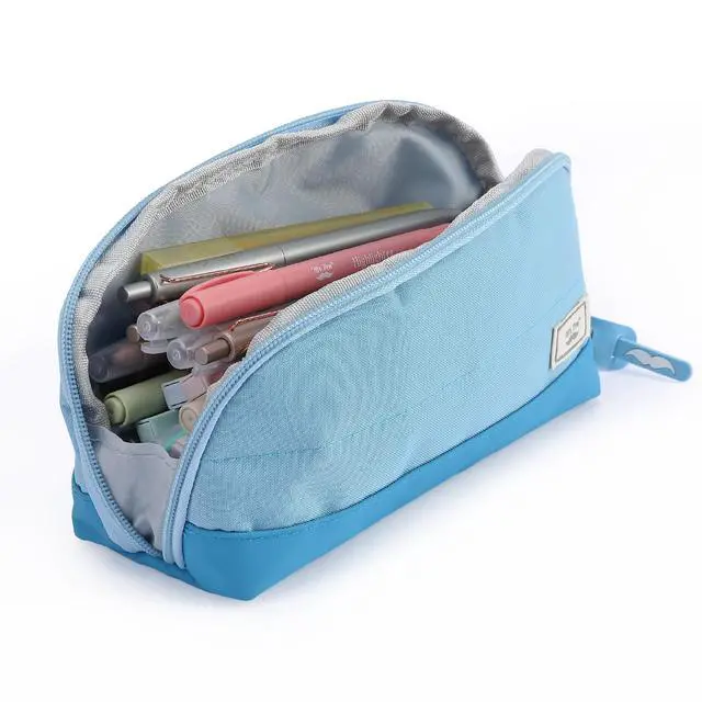 Alt view image 7 of 7 - Wide-Opening Pencil Case, Triangle Design