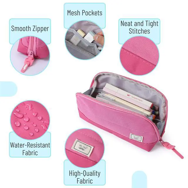 Alt view image 4 of 7 - Wide-Opening Pencil Case, Triangle Design