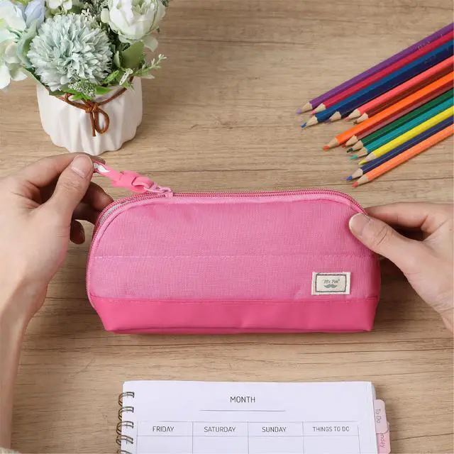 Alt view image 6 of 7 - Wide-Opening Pencil Case, Triangle Design