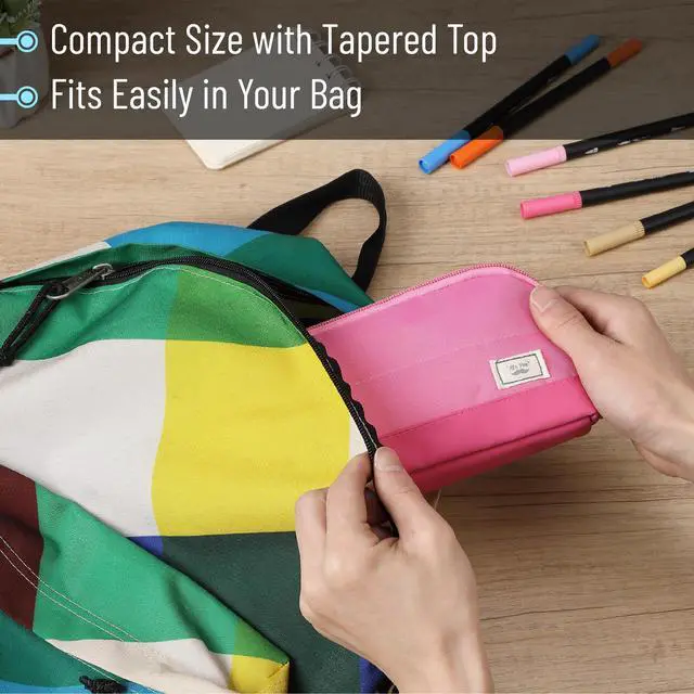 Alt view image 5 of 7 - Wide-Opening Pencil Case, Triangle Design