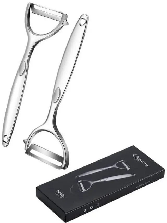 Main image of Premium Peeler Set - Vegetable,Apple Peelers for Kitchen, Fruit, Carrot, Veggie,Potatoes Peeler,Y-Shaped Stainless Steel Peelers,with Ergonomic Non-Slip Handle & Sharp Blade,Good Sturdy (2PCS)