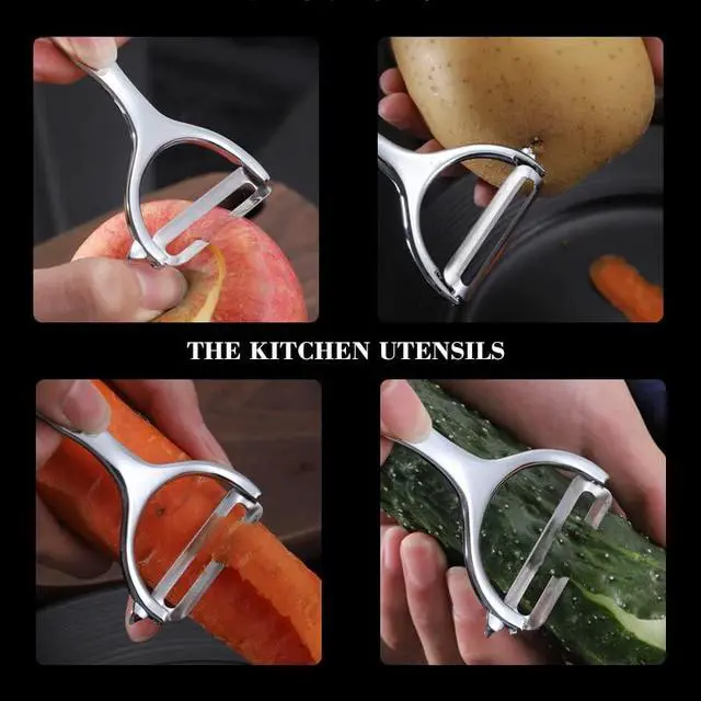 Alt view image 7 of 7 - Premium Peeler Set - Vegetable,Apple Peelers for Kitchen, Fruit, Carrot, Veggie,Potatoes Peeler,Y-Shaped Stainless Steel Peelers,with Ergonomic Non-Slip Handle & Sharp Blade,Good Sturdy (2PCS)