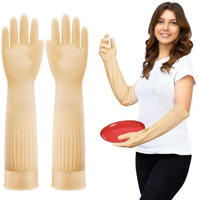 Main image of Cleaning Gloves for Household Dishwashing Full Arm Protecting