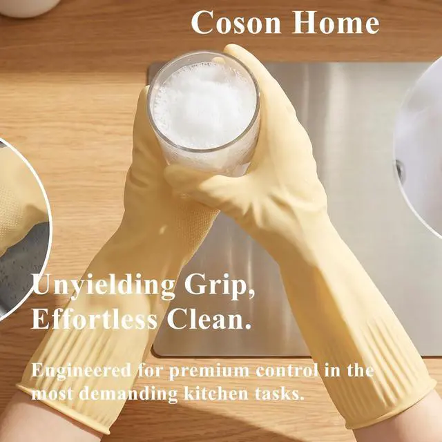 Alt view image 4 of 6 - Cleaning Gloves for Household Dishwashing Full Arm Protecting