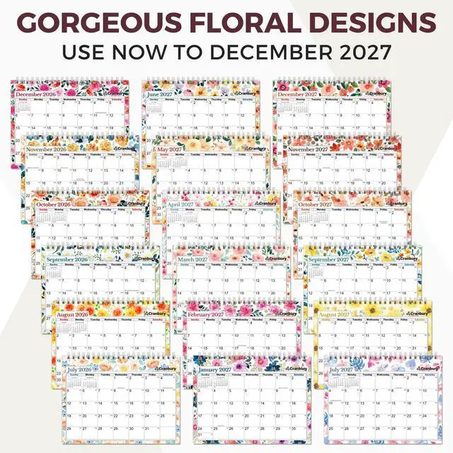 Alt view image 3 of 7 - 2026-2027 Small Desk Calendar 8x6, Standing Flip Planner