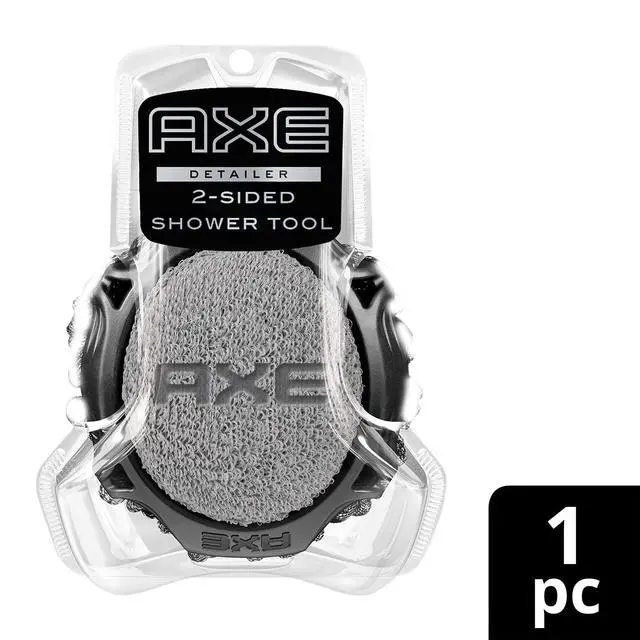 Alt view image 7 of 7 - Mens Shower Scrubber Tool, 2-Sided Detailer, Gray Color, Mesh Side for Lathering, Exfoliator for Smoothing Dry, Rough Skin