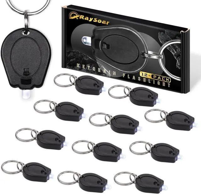 Main image of 12 Pack Ultra Bright Mini LED Keychain Flashlight, Small Key Ring Flashlight, Portable LED Keychain Light