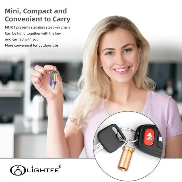 Alt view image 4 of 6 - MINI01 Keychain Flashlight mini Keychain Light is Light, Small, and Bright (Mini01-Gold)