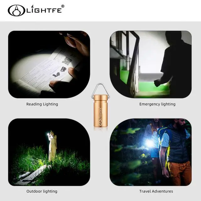 Alt view image 6 of 6 - MINI01 Keychain Flashlight mini Keychain Light is Light, Small, and Bright (Mini01-Gold)