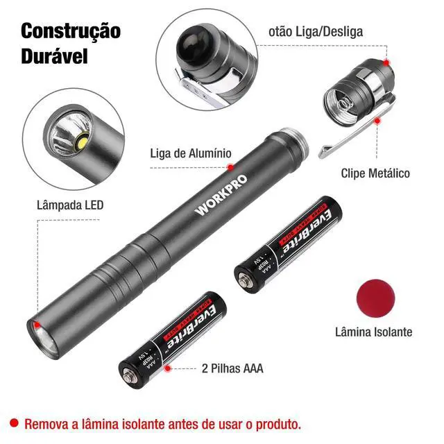 Alt view image 4 of 7 - LED Pen Light, Aluminum Pen Flashlight, Pocket Flashlight with Clip