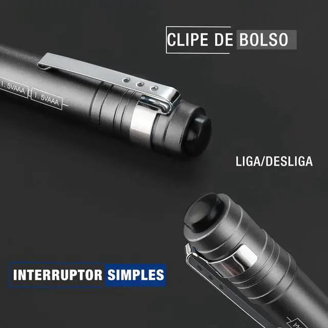 Alt view image 5 of 7 - LED Pen Light, Aluminum Pen Flashlight, Pocket Flashlight with Clip