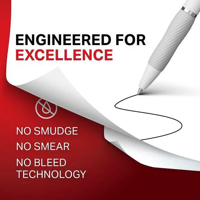 Alt view image 2 of 5 - S-Gel Pen, Medium Point (0.7mm), White Metal Barrel, Black Ink, 8 Count