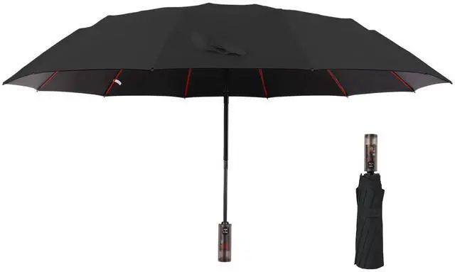 Main image of Auto-Folding Windproof Travel Umbrella for Rain&Sun - Sandflow Black | Premium Compact Durable, Backpack/Car/Outdoor Ready, Effortless Storage, Non-Rebound