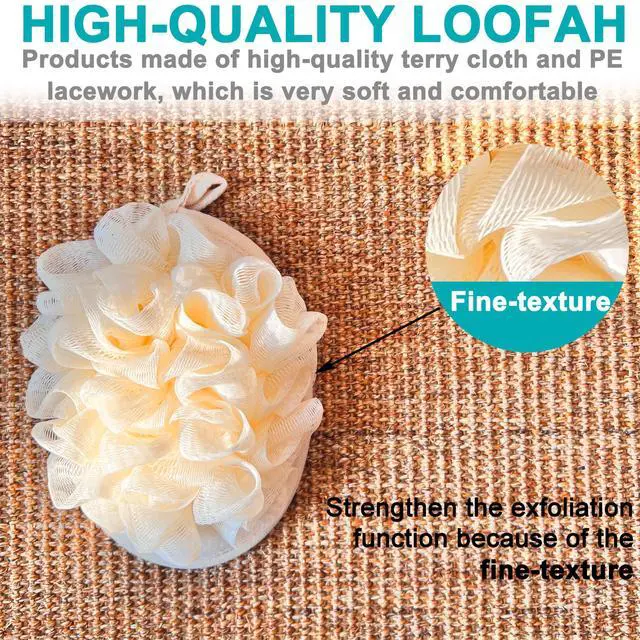 Alt view image 4 of 4 - Body Spa Bath Mitt for Men & Women - Loofah Sponge Brushes Pouf Bath Mesh Brush - Shower Scrubber Remove Dead Skin 5×7inchs