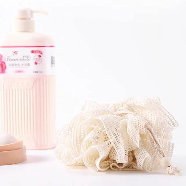 Alt view image 3 of 3 - Hemp Bath Shower Sponge Bath Loofahs Mesh Pouf Soft Body Scrubber Ball Exfoliating Bath Sponge for Women and Men