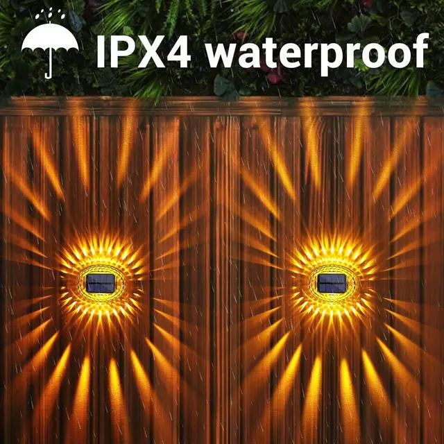 Alt view image 7 of 7 - Solar Outdoor Lights, 6 Pack Solar Fence Lights IP65 Waterproof, LED Deck Light for Backyard Railing Patio Deck Fence Stair Railing Wall Outdoor Decorations(Warm White)