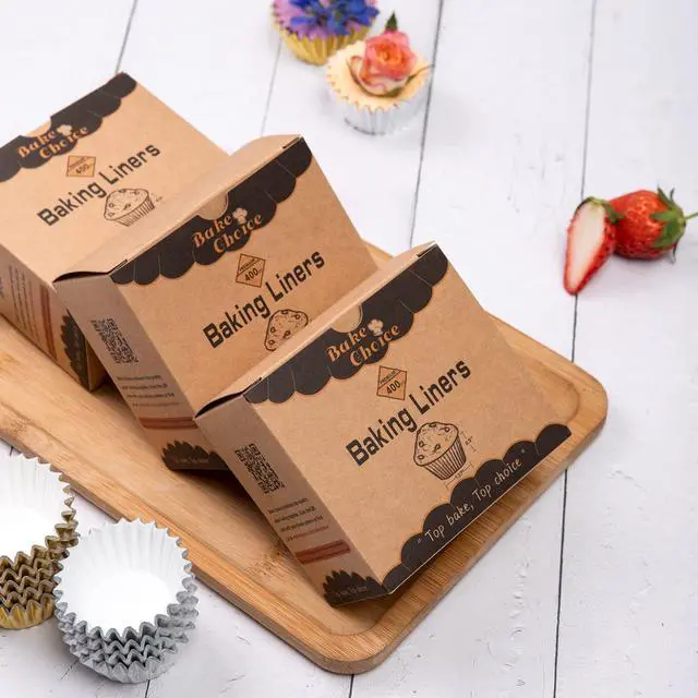 Alt view image 6 of 7 - 400pcs Gold Mini Cupcake Liners, Foil Muffin Liners, Non-Stick