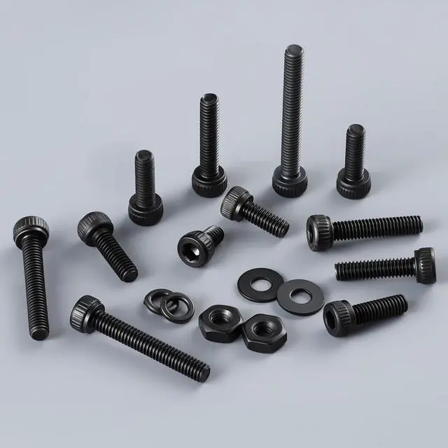 Alt view image 3 of 7 - 1001Pcs M2.5 Screws Kit,Black M2.5 Screws (7 Sizes 4-20mm),Hex Socket Head Cap Small Metric Bolts Nuts Assortment,12.9 Grade Alloy Steel,Black Oxide, 4/6/8/10/12/16/20mm