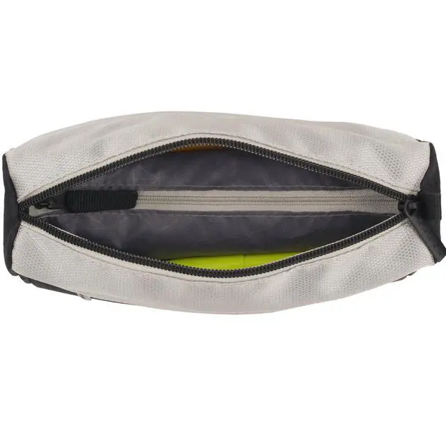 Alt view image 4 of 7 - Pencil Pouch, Pen Case, 9-Pocket Zipper Pouch, Storage Organizer for School Supplies Earbuds Chargers Cables Makeup, Black/Grey (505600A-ECM)