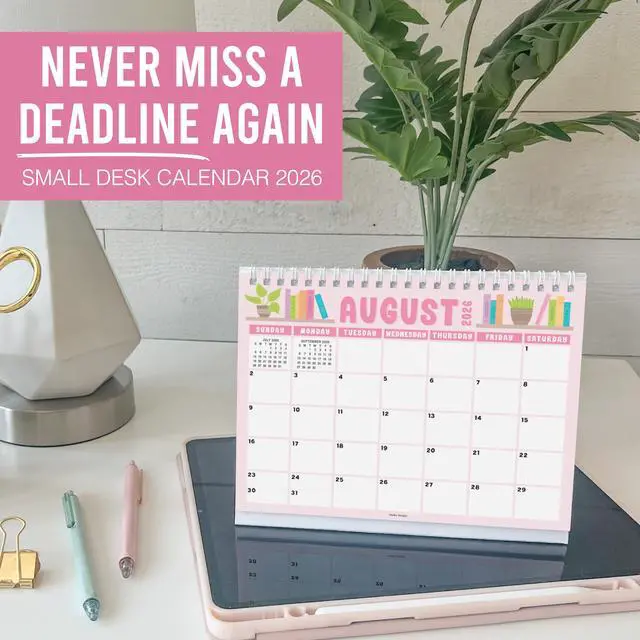 Alt view image 7 of 7 - 2026-2027 Standing Flip - 18-Month 2026 Desk Calendar Small for Home, Office & School, Standing Desks Calendars 2026-2027, Mini Desks Calendars, Back to School Teacher Gifts