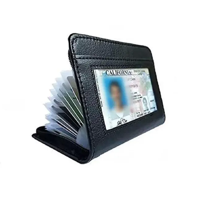 Alt view image 5 of 7 - Men's Zipper Wallet 36 Slots RFID Blocking Card Holder