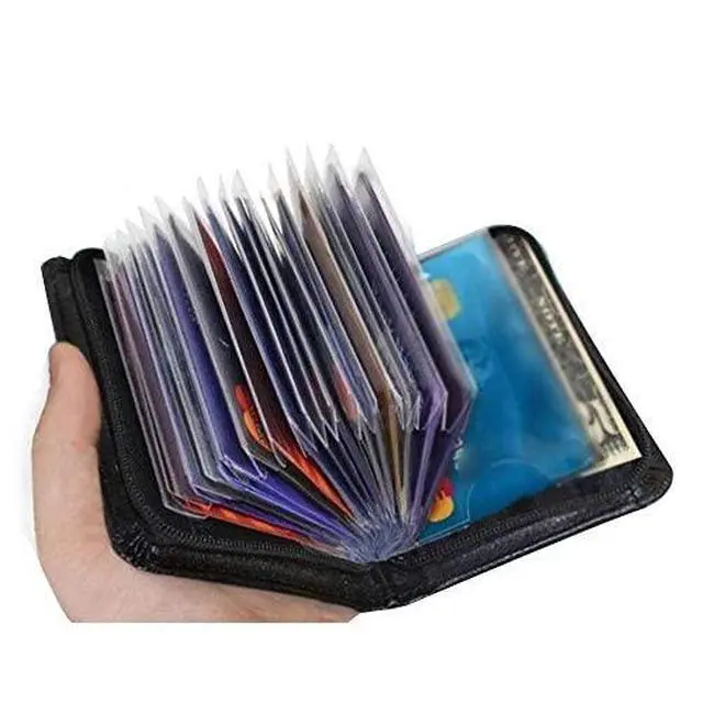 Alt view image 6 of 7 - Men's Zipper Wallet 36 Slots RFID Blocking Card Holder