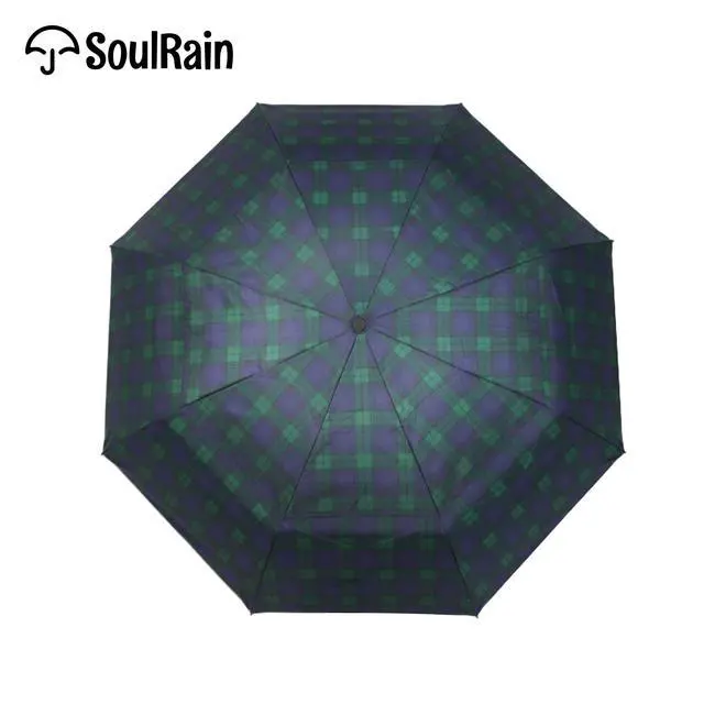 Alt view image 2 of 7 - plaid travel umbrella compact size,auto open close Folding small umbrellas for rain mini,portable resistant umbrella men&women(plaid)