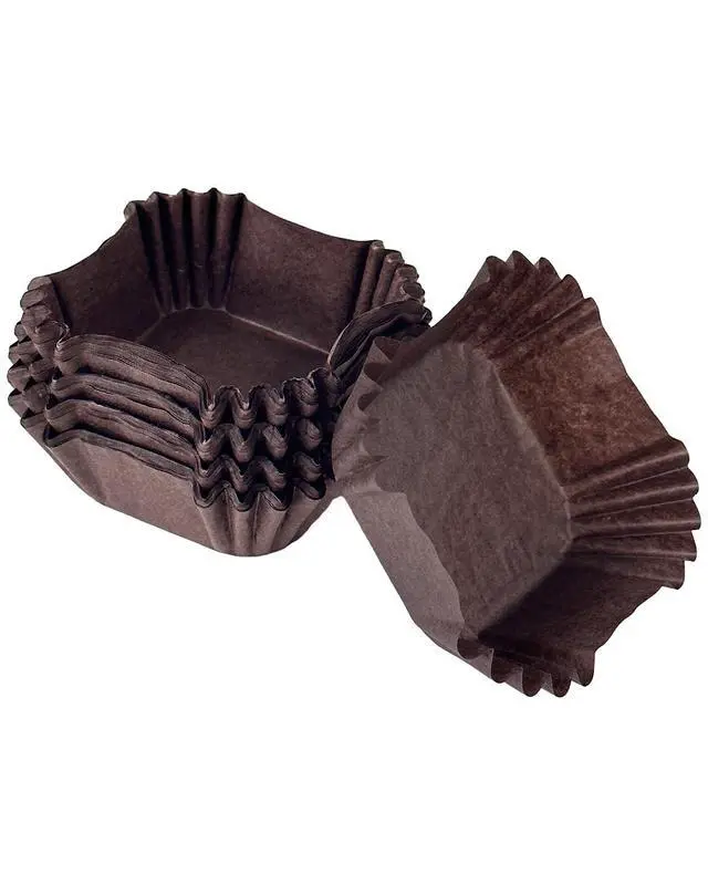 Alt view image 4 of 7 - Square Cupcake Liners, 500 Count, Coffee,Standard Size