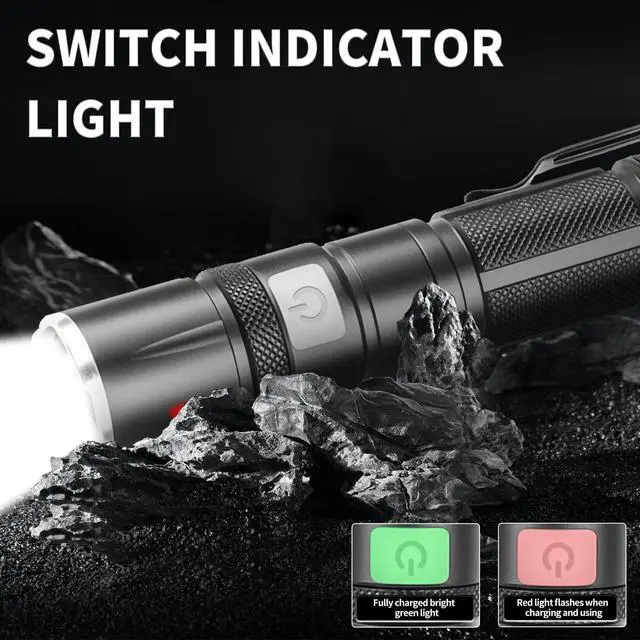 Alt view image 6 of 7 - LED Flashlight Rechargeable, Pocket Small Bright Flashlights 5Modes