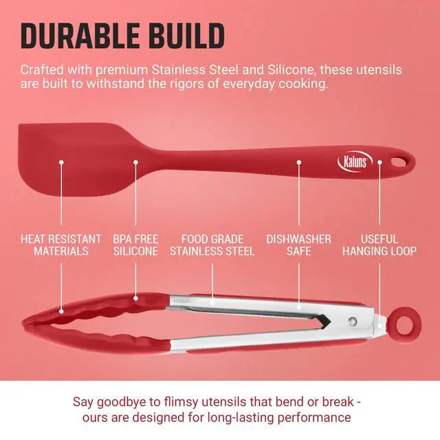 Alt view image 5 of 7 - Kitchen Tongs for Cooking Grilling Set of 4, BBQ Grill Tongs With Silicone Tip Stainless Steel Heat Resistant, Non-stick Pull Lock, Incl 7, 9, 12 Inch Tong Plus a Silicone Spatula