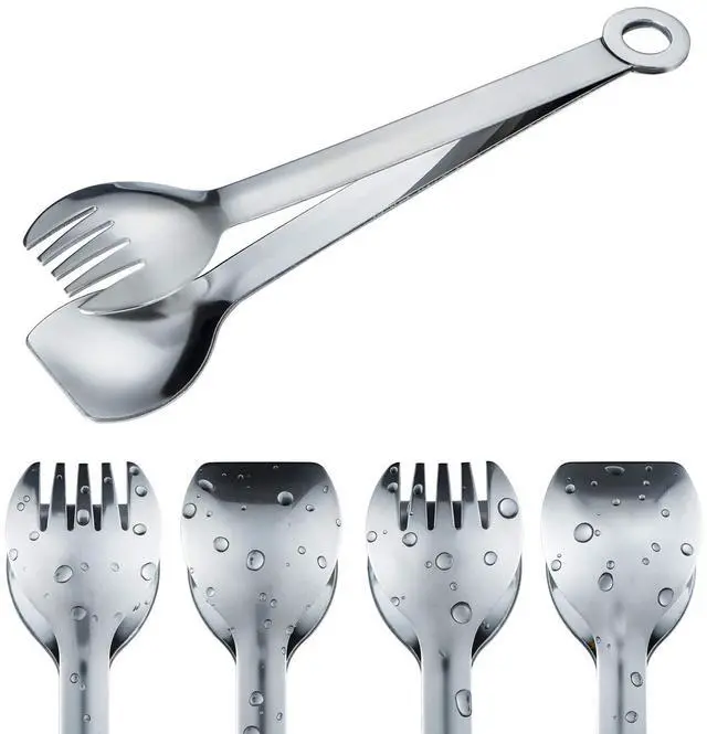 Main image of Tongs Stainless Steel Set of 4, MSY BIGSUNNY Small Serving Tongs, 6 Inch(15.2cm, Silver)