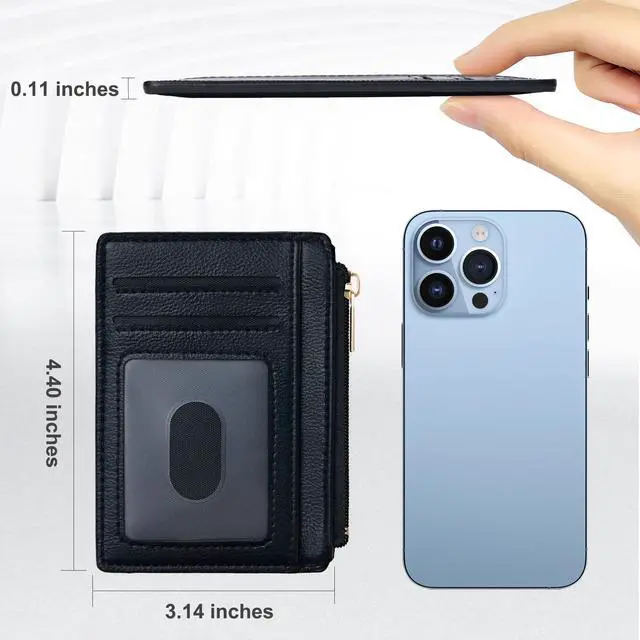 Alt view image 5 of 7 - Mens RFID Wallet, Small Slim Business Credit Card Holder, Mens Gift