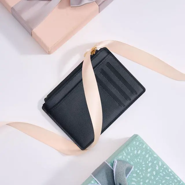 Alt view image 7 of 7 - Mens RFID Wallet, Small Slim Business Credit Card Holder, Mens Gift