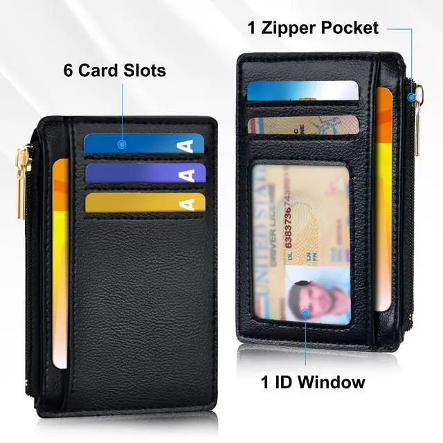 Alt view image 3 of 7 - Mens RFID Wallet, Small Slim Business Credit Card Holder, Mens Gift