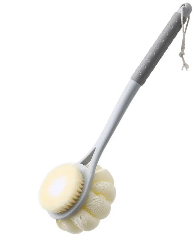 Main image of Body Brush,Soft Bristles & Loofah Back Scrubber Bath Mesh Sponge