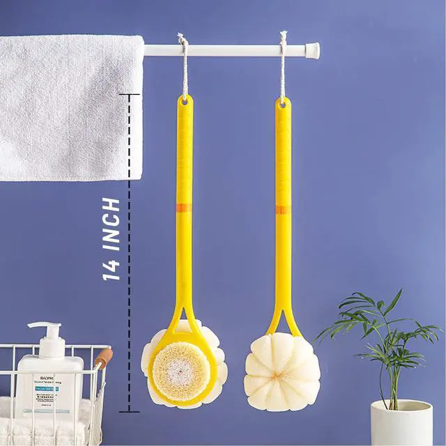 Alt view image 5 of 6 - Body Brush,Soft Bristles & Loofah Back Scrubber Bath Mesh Sponge