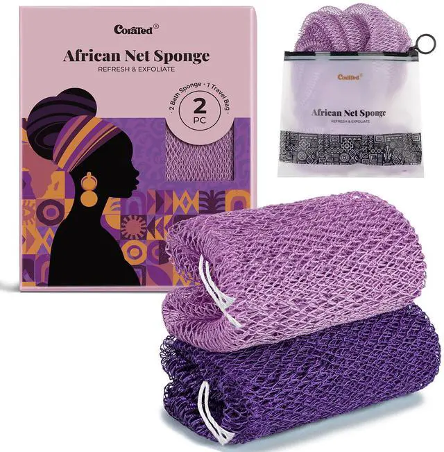 Main image of African Net Sponge Authentic, Shower Loofah Exfoliating Bath Sponge