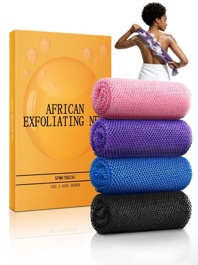 Main image of 4 Pack African Net Sponge, African Exfoliating Net for Body