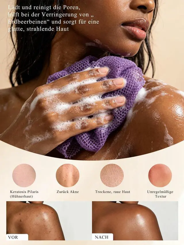 Alt view image 2 of 7 - 4 Pack African Net Sponge, African Exfoliating Net for Body