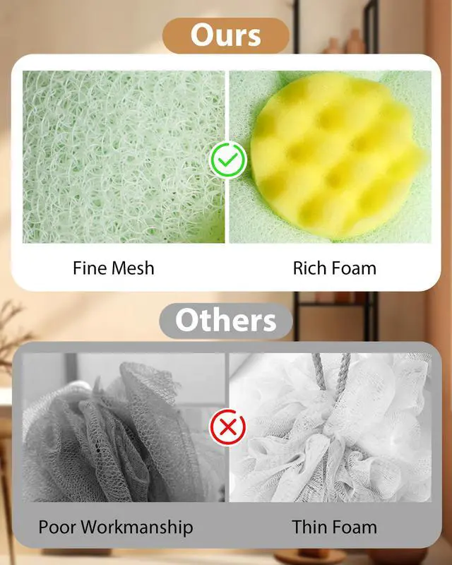 Alt view image 4 of 7 - 4 Pcs Bath Sponge, 2026 Upgrade Super Soft Yellow Flower-Shaped Suction Cup Bath Sponge, Upgraded 2-in-1 Flower-Shaped Ball Exfoliating Bath loofah Cleaning Brush, Mesh Shower Body Sponger4 Color