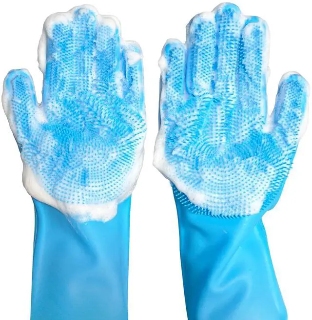Main image of Silicone Magic Gloves: Ultimate Cleaning Gloves for Dishwashing, Kitchen, Pet, and Car - Heat & Cold Resistant, Non-Slip, Reusable - Eco-Friendly Scrubbing Gloves for Household Cleaning Food Grade