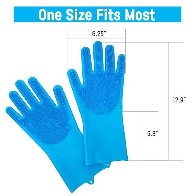 Alt view image 5 of 7 - Silicone Magic Gloves: Ultimate Cleaning Gloves for Dishwashing, Kitchen, Pet, and Car - Heat & Cold Resistant, Non-Slip, Reusable - Eco-Friendly Scrubbing Gloves for Household Cleaning Food Grade