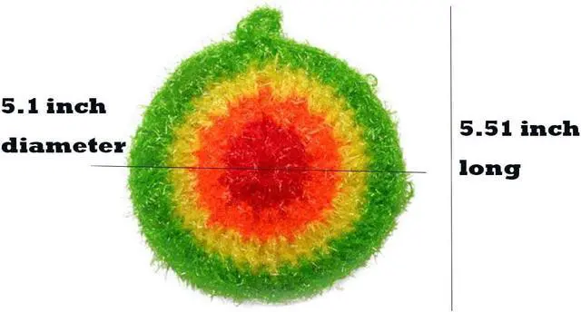 Alt view image 2 of 5 - Dish Scrubber Cute Non Scratch Decorative Dish Scrubber Dish Net Clothes for Kitchen Washing Dishes Cleaning Net 3 Pack
