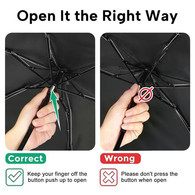 Alt view image 6 of 7 - UV Umbrella UPF 50+, Mini Sun Umbrella for Walking Foldable Travel