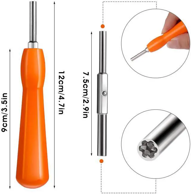 Alt view image 3 of 6 - Security Screwdriver, Double-ended 3.8mm 4.5mm Gamebit Screwdriver Bit Set Compatible with NES,SNES,N64,GameBoy,Game Orange