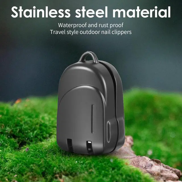 Alt view image 3 of 7 - Portable Mini Nail Clippers, Travel Nail Clippers, Metal Folding Small Fingernail Trimmers, Black Stainless Steel Toenail Clipper Keychain Accessories, Travel Size